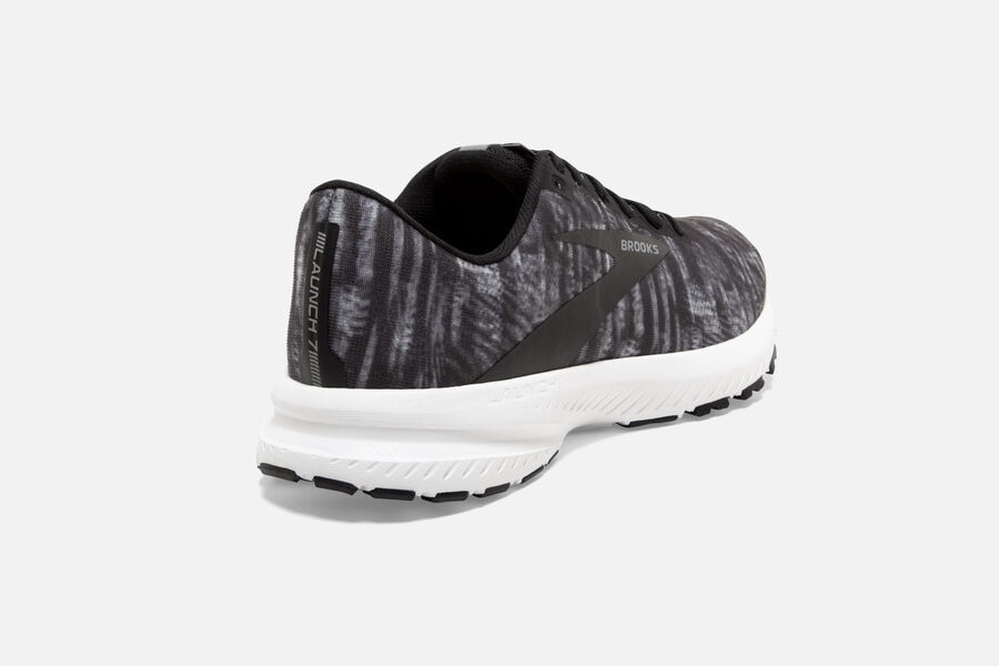 Brooks Running Shoes - Launch 7 Road Womens - Black/Grey/White - TFJ-206975